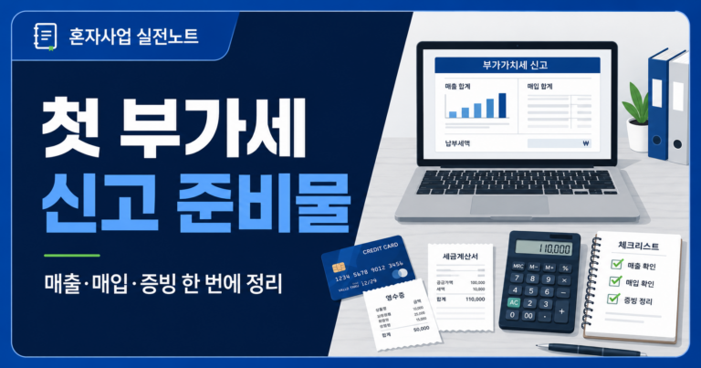 일반과세자 첫 부가가치세 신고 준비물, 이것부터 챙기세요