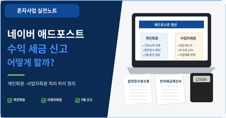 네이버 애드포스트 수익의 세금 신고 방법