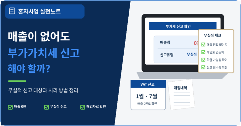 매출이 없어도 부가가치세 신고를 해야 할까?